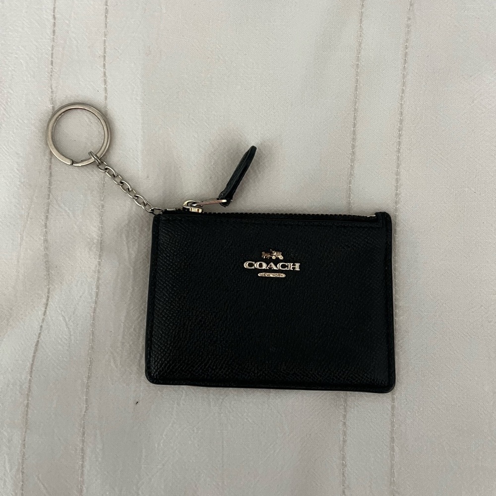 Coach Black Leather Card Holder